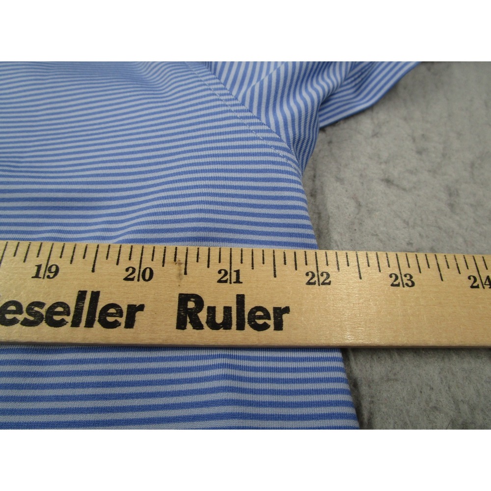 Greyson Mens Talking Rock Golf Polo Shirt Blue Stripe Size Large Performance L - Picture 8 of 10
